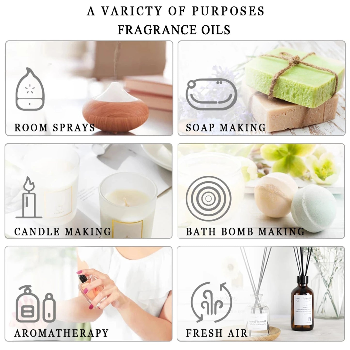 PHATOIL 15PCS Aromatherapy Essential Oil Set For Diffuser-5ml Cinnamon Lavender Eucalyptus Peppermint Lemon Vanilla Aroma Oils
