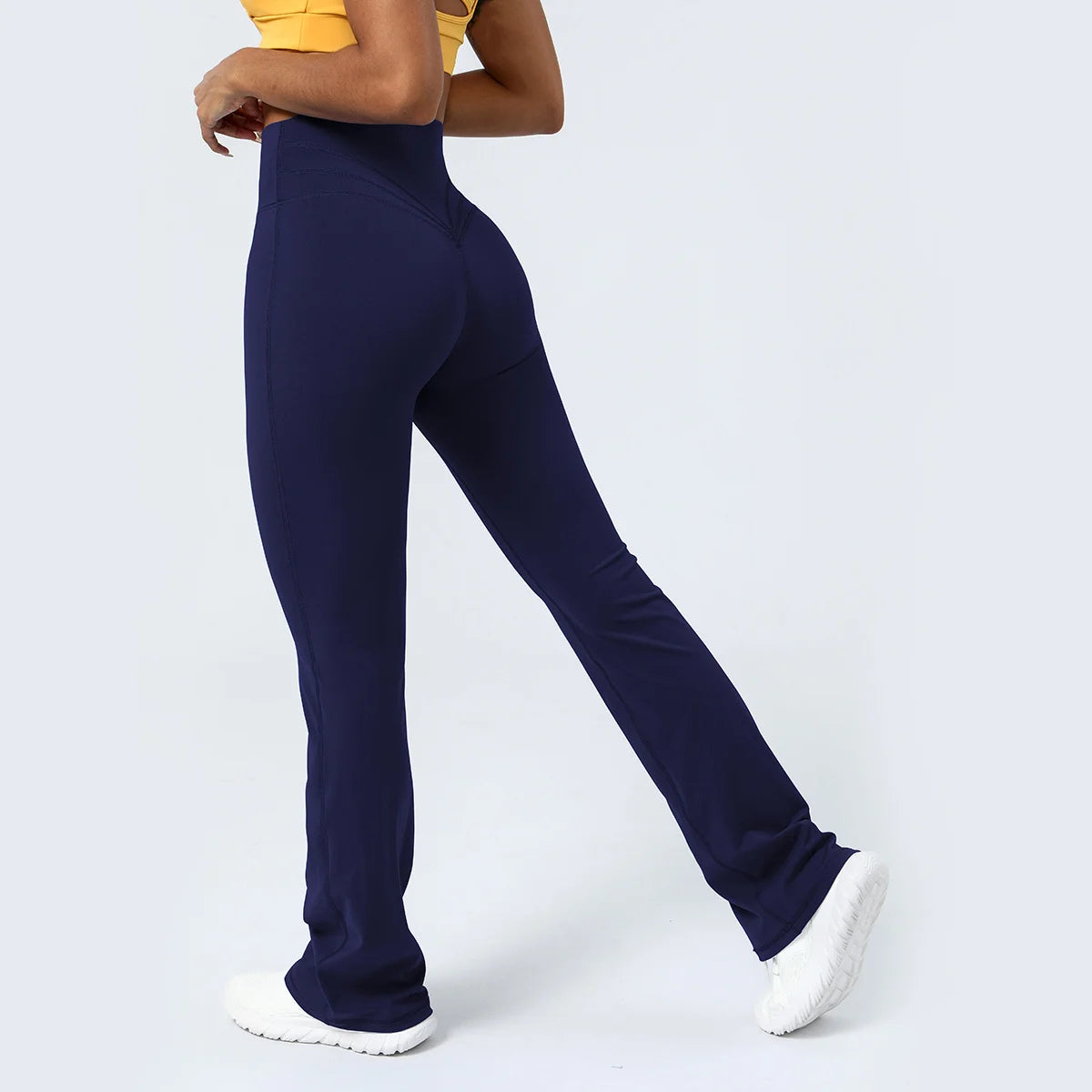 Women Yoga Flare Leggings High Waist Dance Pilates Fitness Gym Buttock Lifting Workout Wide-Leg Pants Outdoor Train Sport Tights