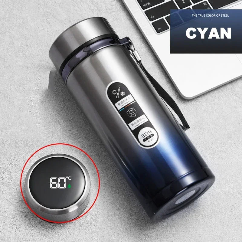 500ML - 1000ML Water Bottle Stainless Steel Display Vacuum Flask Portable Cups Thermos Bottle with LED Temperature 500ML-1Liter