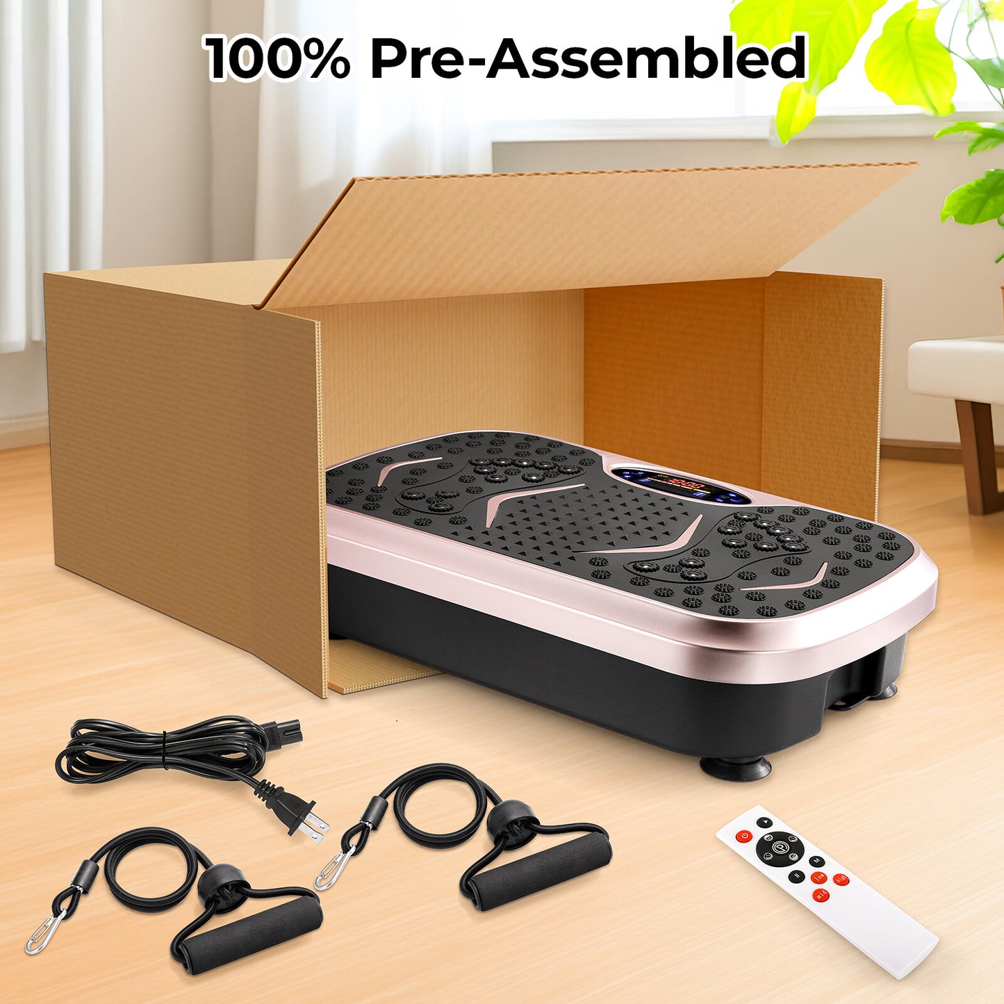Vibration Plate,Fitness Vibration Board for Home,Full Body Exercise Machine,Fat Burning & Muscle Building,Body Shaper Trainer