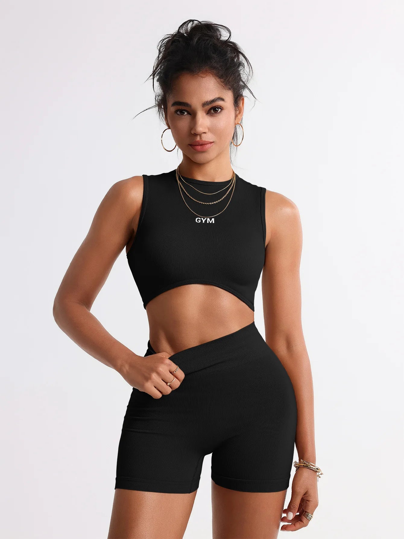 LEOSOXS 2pcs Seamless Yoga Set Gym Clothes Athletic Wear Yoga Suits Women Fitness Set Tracksuits Sports Bra