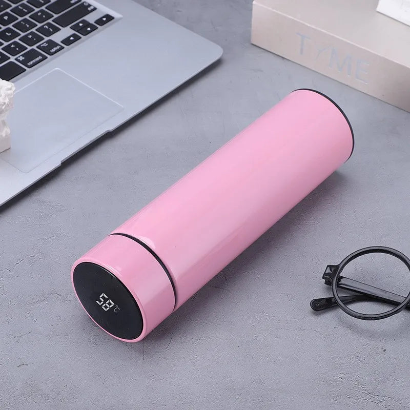 Smart Stainless Steel Thermos - LED Display Vacuum Travel Mug (Dual-Temp Hot/Cold Coffee Tea Tumbler)