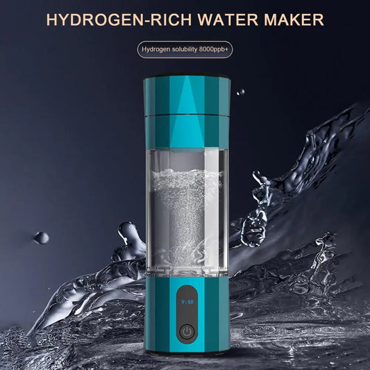 Oxygen Discharge Water Bottle Portable Hydrogen Water Ionizer Machine with Pem Technology for Home Travel 208ml Hydrogen Water
