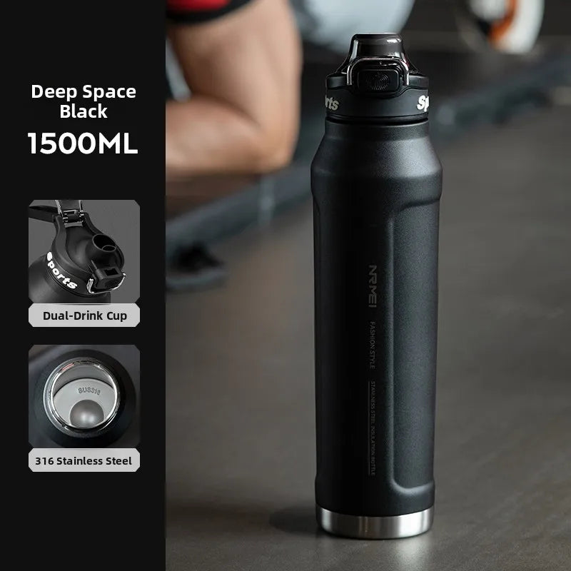 Large Capaci Insulated Sports Water Bottle for Men High School Students Outdoor Activities Stainl Steel Anti-Bacterial