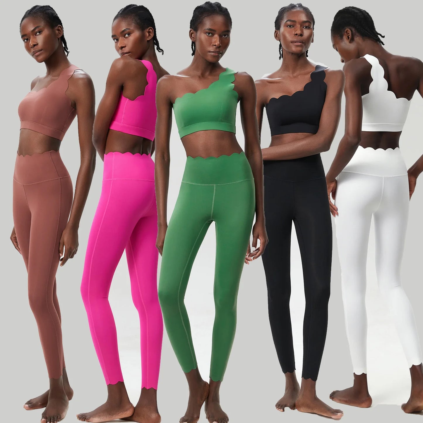 Women Two Pieces Fitness Yoga Set Buttery Soft Running Gym Suit Breathable Quick Dry Sportswear Female Stretchy Workout Clothes