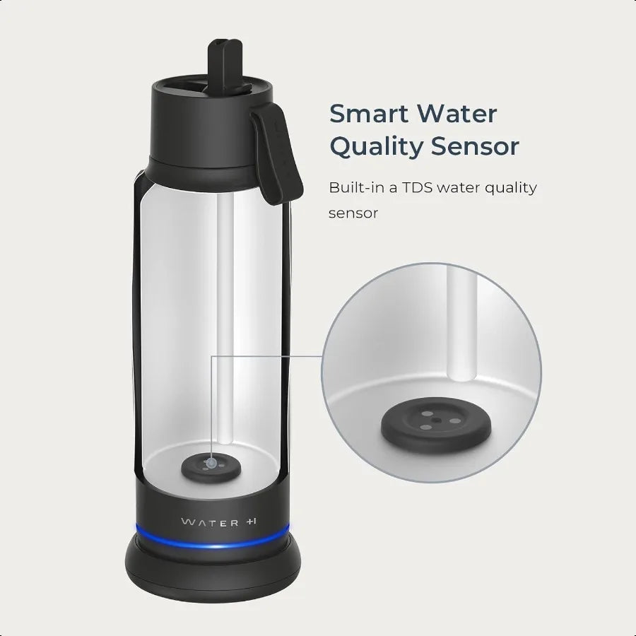 Vita Smart Water Bottle with Reminder to Drink Water BPAFree Vacuum Insulated Water Bottles with Filter Straw Bluetooth Intake