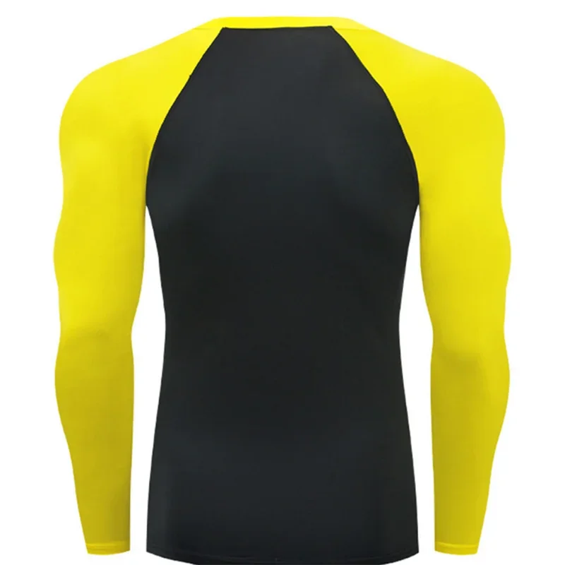 Men Round Neck Quick dry Long-Sleeved Compression Long Sleeved Sports Fitness Tight T-shirt Running Casual Spring and Autumn