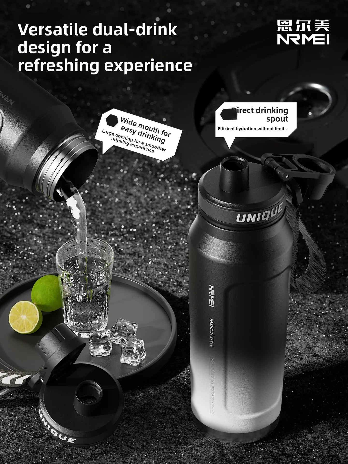Large Capaci Insulated Sports Water Bottle for Men High School Students Outdoor Activities Stainl Steel Anti-Bacterial