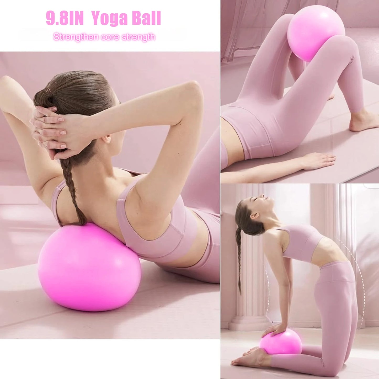NEW Pilates Ball And Ring Set Pilates Fitness Ring Resistance Band Exercise Workout Fitness Equipment