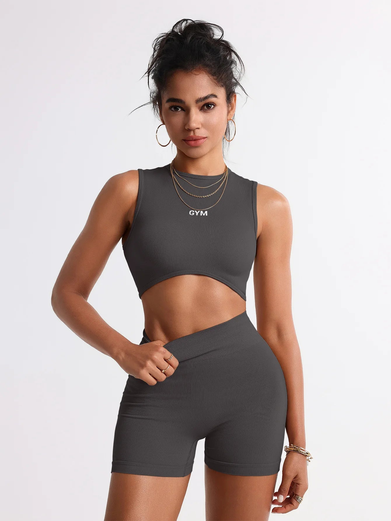 LEOSOXS 2pcs Seamless Yoga Set Gym Clothes Athletic Wear Yoga Suits Women Fitness Set Tracksuits Sports Bra
