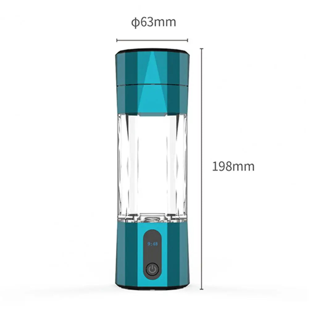 Oxygen Discharge Water Bottle Portable Hydrogen Water Ionizer Machine with Pem Technology for Home Travel 208ml Hydrogen Water