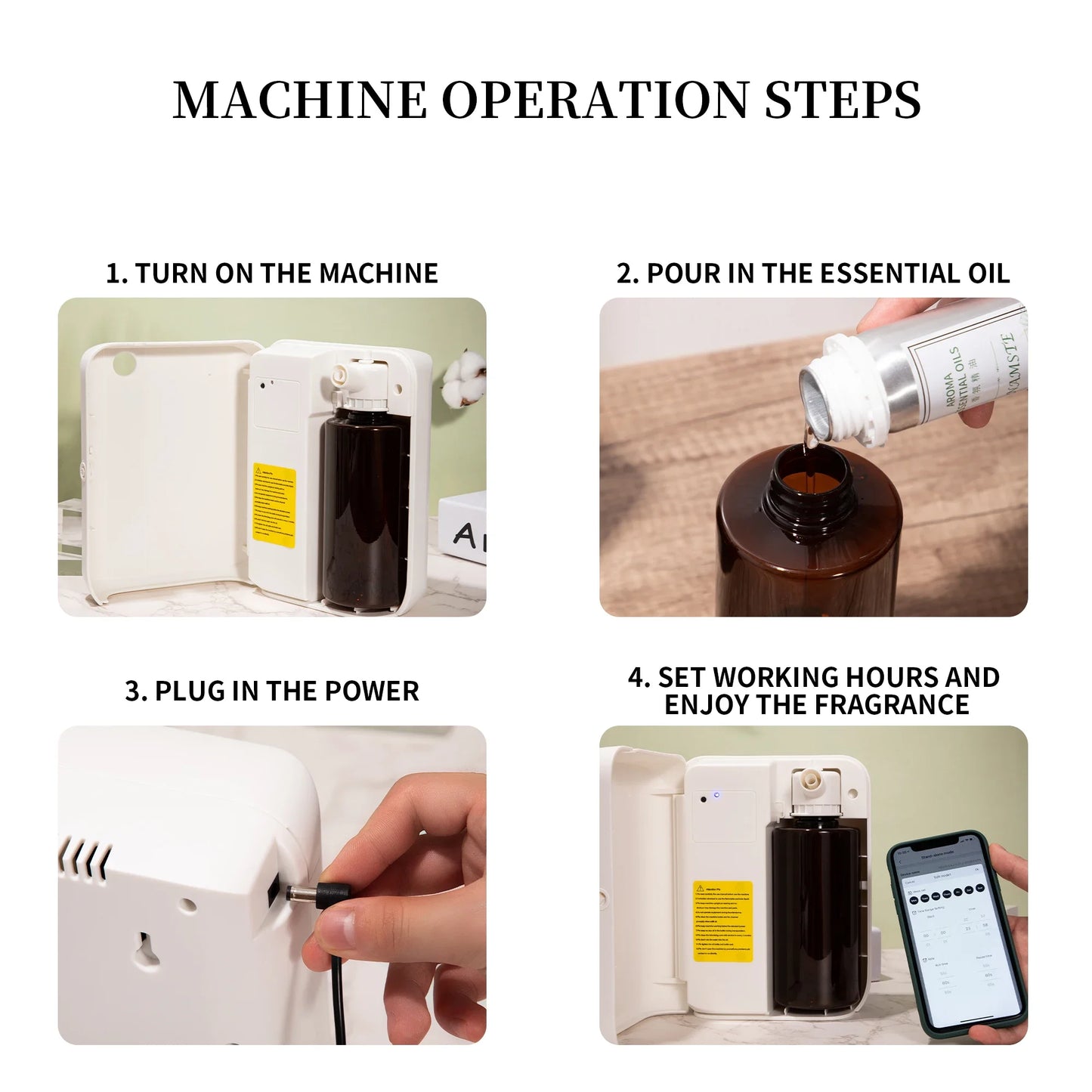 NAMSTE Smart Scent Air Machine With 500mL Capacity Up to 1500 sq.ft. Waterless Essential Oil Diffuser for Home and Commercial