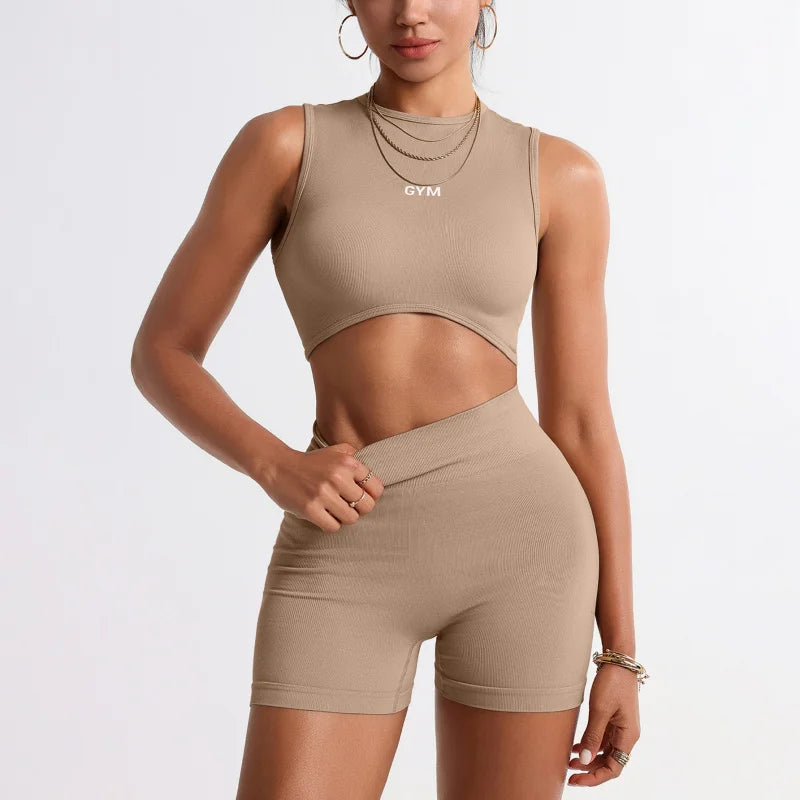 LEOSOXS 2pcs Seamless Yoga Set Gym Clothes Athletic Wear Yoga Suits Women Fitness Set Tracksuits Sports Bra