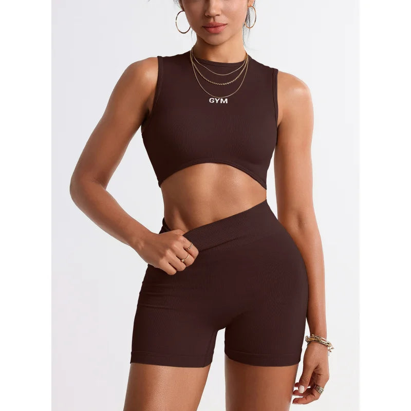 LEOSOXS 2pcs Seamless Yoga Set Gym Clothes Athletic Wear Yoga Suits Women Fitness Set Tracksuits Sports Bra