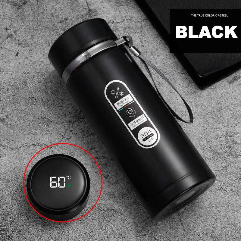 500ML Stainless Steel Thermos Bottle with LED Temperature Display Sus304 Tea Water Bottle Vacuum Flask Portable Cups