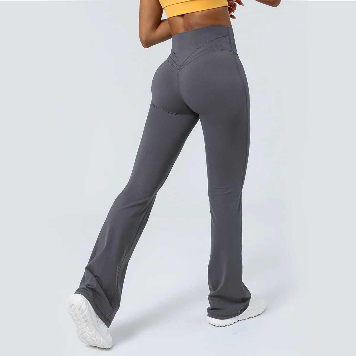 Women Yoga Flare Leggings High Waist Dance Pilates Fitness Gym Buttock Lifting Workout Wide-Leg Pants Outdoor Train Sport Tights