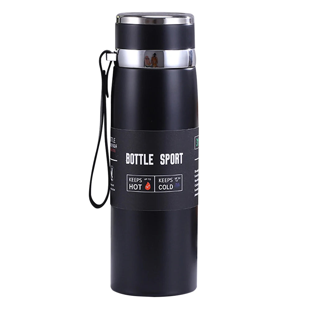 1000ml Insulated Thermal Water Bottle with Handle Double Wall Vacuum Flask for Hot and Cold Drinks Outdoor Sports