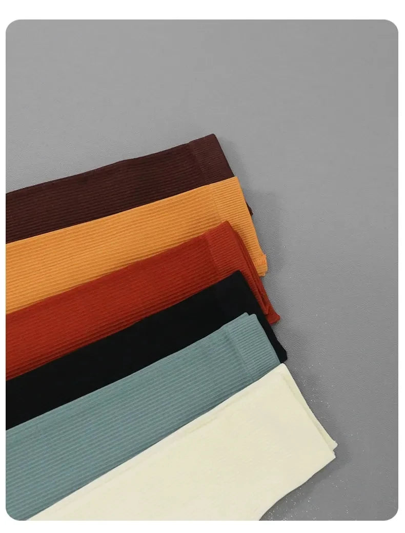 Women Ribbed Yoga Pants High Waisted Gym Leggings Sport ， Fitness Seamless Female Legging Control Running Training Tights