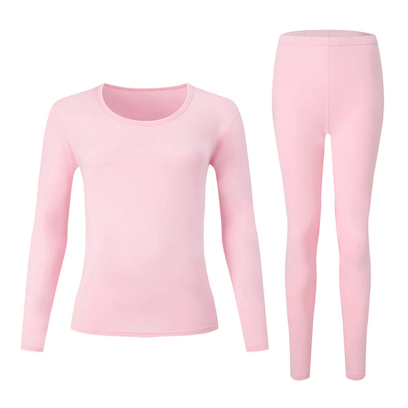 2-piece Women's Solid Color Round Neck Warm Suit For Autumn And Winter Comfortable And Versatile Sports And Leisure Base Shirt