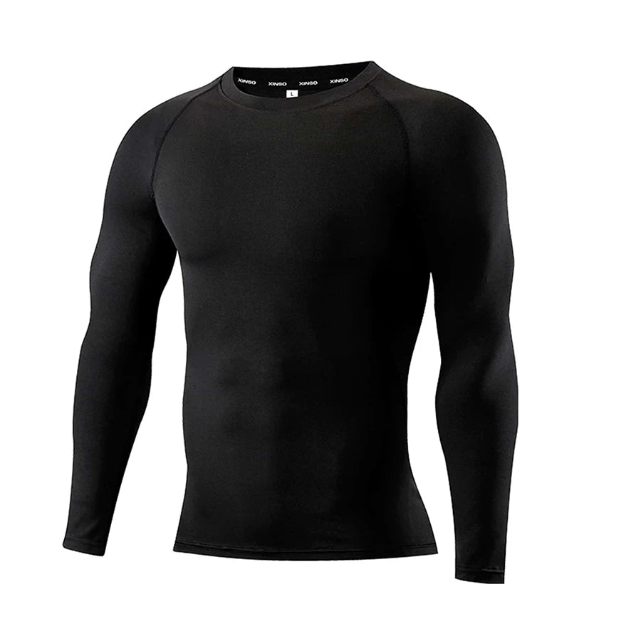 Stay Active and Comfortable with Men's Compression Shirts - Long Sleeve Athletic Workout Tops and Base Layers!