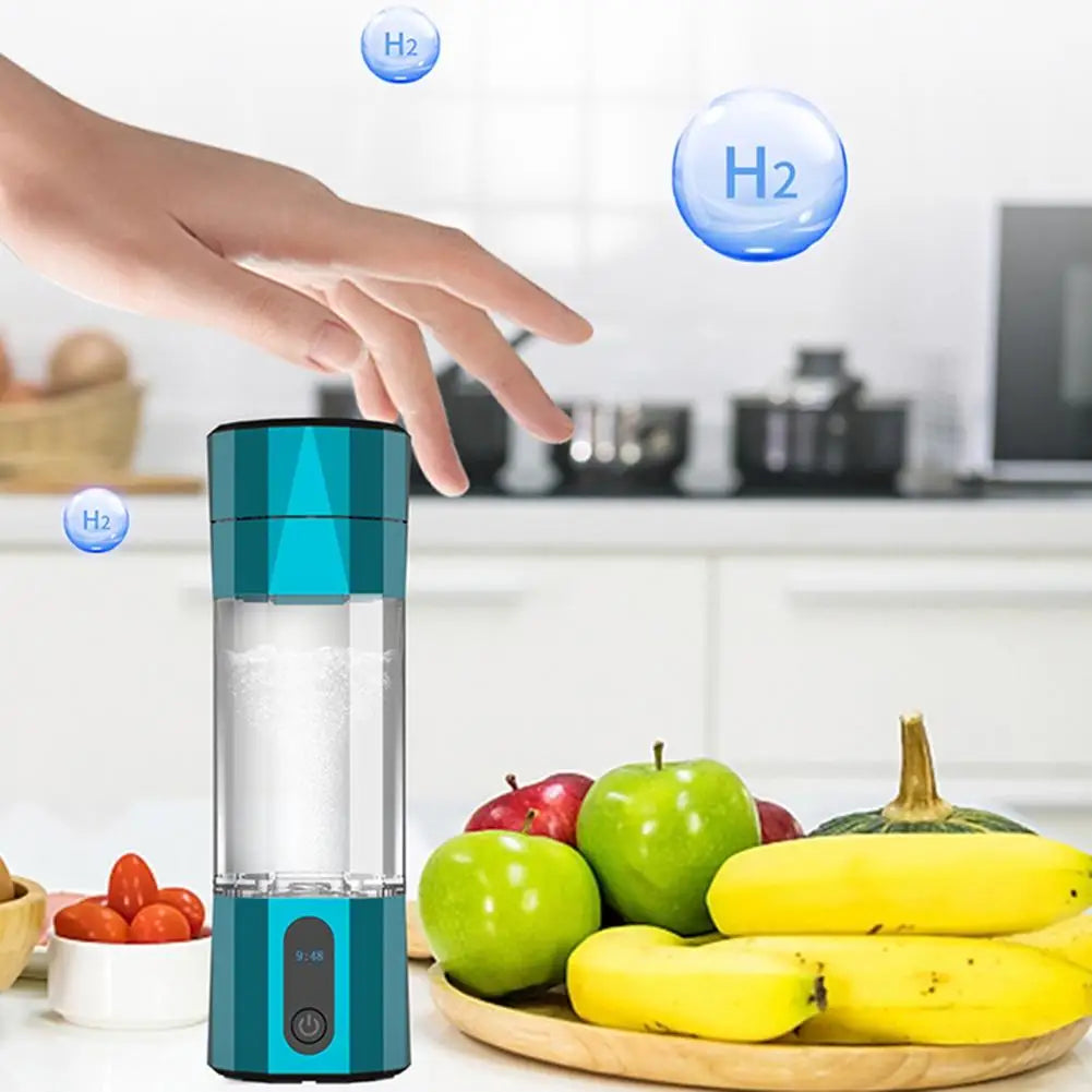 Oxygen Discharge Water Bottle Portable Hydrogen Water Ionizer Machine with Pem Technology for Home Travel 208ml Hydrogen Water