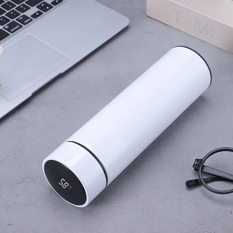 Smart Stainless Steel Thermos - LED Display Vacuum Travel Mug (Dual-Temp Hot/Cold Coffee Tea Tumbler)